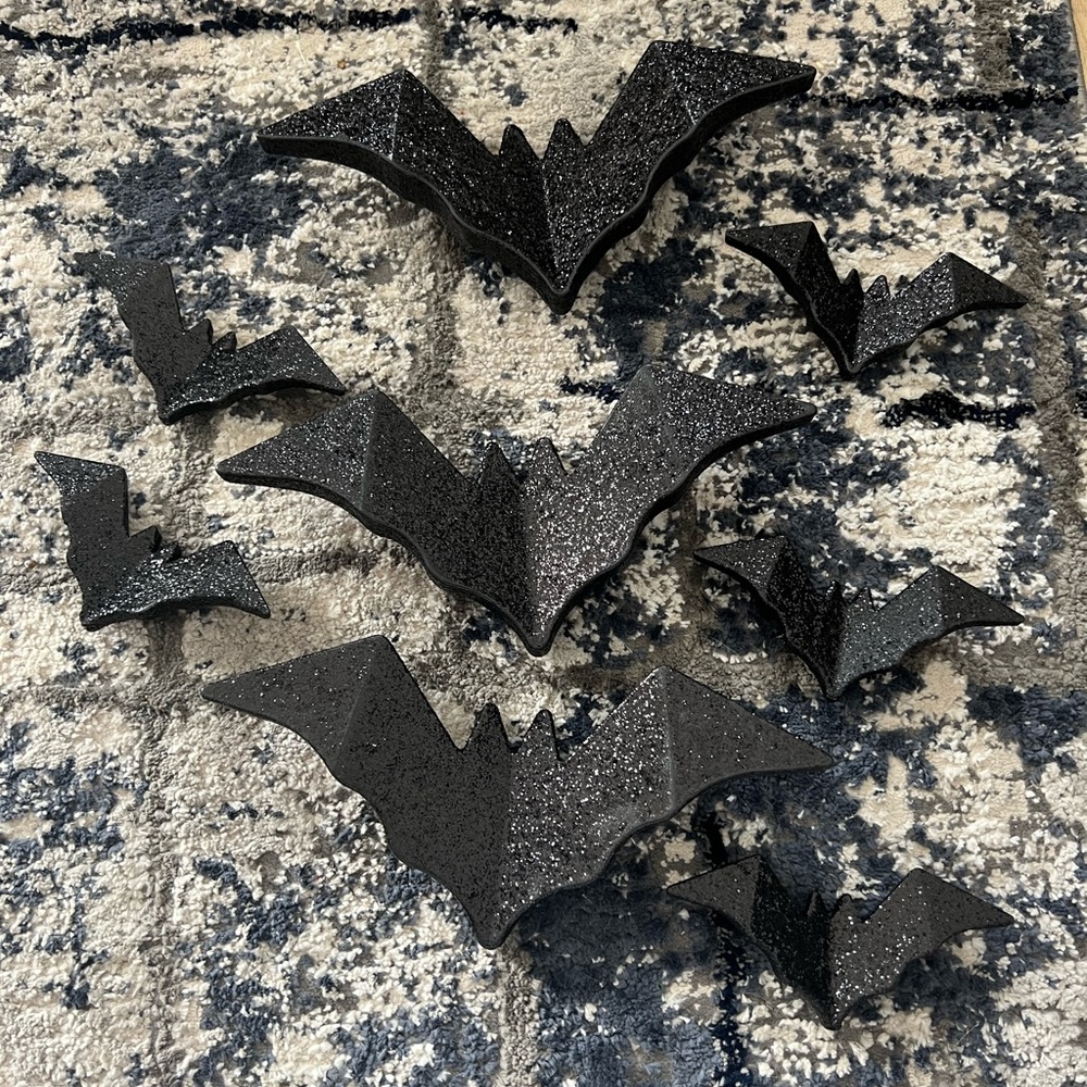 Black Glitter Bats